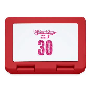 30. Geburtstag 30 Jahre 30er Geburtstagskind - Brotdose - Rot - Vorne