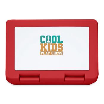 Schach Cool Kids Play Chess - Brotdose - Rot - Vorne