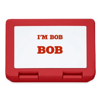 I m Bob Doing Bob Things Name Spruch Geschenk - Brotdose - Rot - Vorne