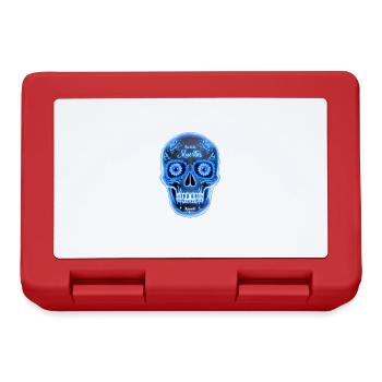 Día de los Muertos Blue Skull design - Lunchbox - red - Front