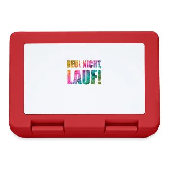 Heul nicht, Lauf! - Laufen, Joggen, Sport, Rennen - Brotdose - Rot - Vorne