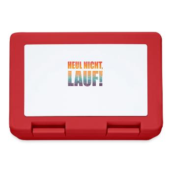 Heul nicht, Lauf! - Laufen, Joggen, Sport, Rennen - Brotdose - Rot - Vorne