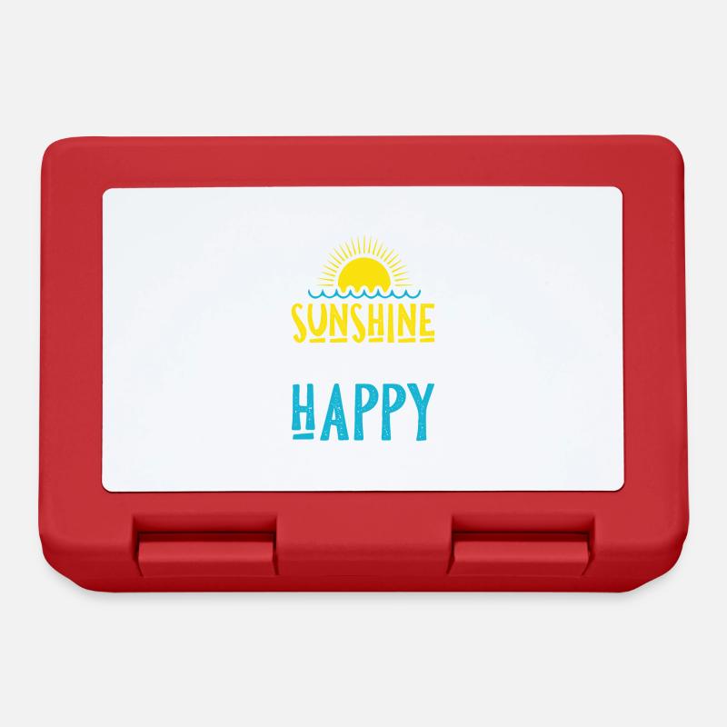 soleil soleil happy - Boîte à goûter - rouge