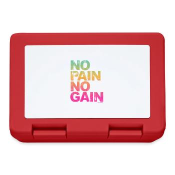 No Pain No Gain - Entraînement Fitness Hommes Femmes - Boîte à goûter - rouge - Devant