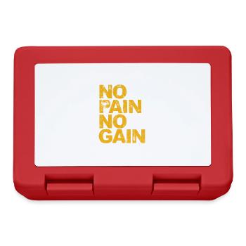 No Pain No Gain - Entraînement Fitness Hommes Femmes - Boîte à goûter - rouge - Devant