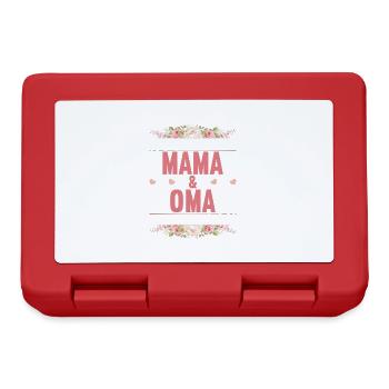 Ich habe zwei Titel Mama und Oma und ich Rocke sie - Brotdose - Rot - Vorne
