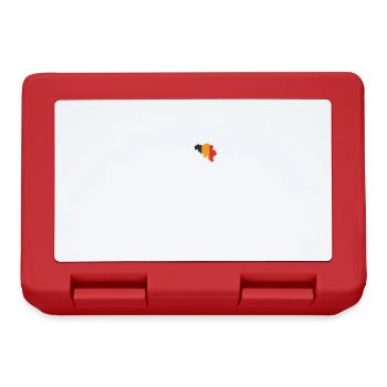 Belgium with heartbeat ECG Vintage Flag Belgium - Lunchbox - red - Front