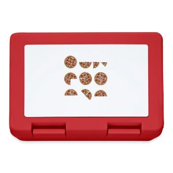 Pizza Mathe Mathematik Lehrer Unterricht Geschenk - Brotdose - Rot - Vorne