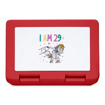 30 years unicorn I am 29+ 30th birthday - Lunchbox - red - Front