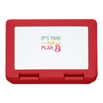 It’s Time for Plan B - Bitcoin, Cryptos, Hodlers - Boîte à goûter - rouge - Devant