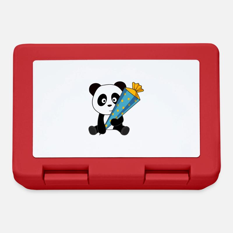 Panda Schule Einschulung Kita 2021 - Brotdose - Rot