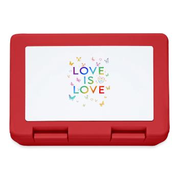 L’amour, c’est l’amour ! Déclaration Gay Pride LGBTQI+ - Boîte à goûter - rouge - Devant
