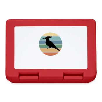 Hoopoe bird nature protection - Lunchbox - red - Front