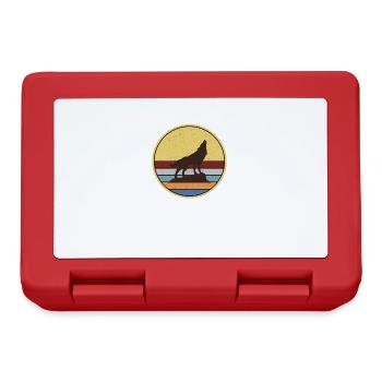 Wolf pack animal wolves - Lunchbox - red - Front