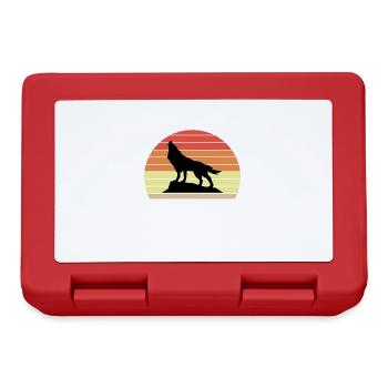 Wolf pack animal wolves - Lunchbox - red - Front