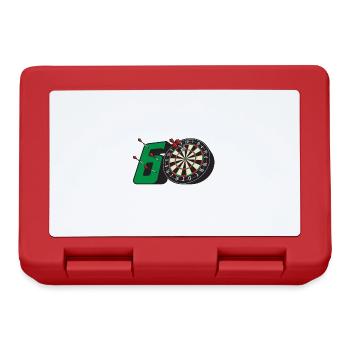 60. Geburtstag Darts Geschenk 60 Ehrentag Männer - Brotdose - Rot - Vorne