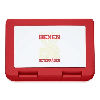 Bikerin Geschenk Früher Hatten Hexen Besen Bike - Brotdose - Rot - Vorne