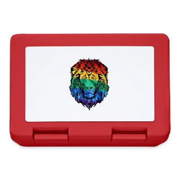 LGBT Regenbogen Flagge Liebe Transgender - Brotdose - Rot - Vorne