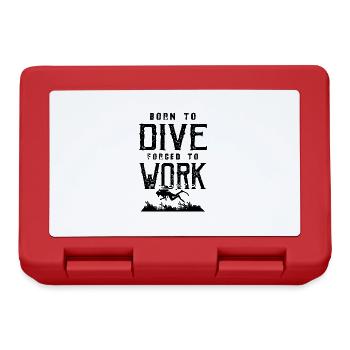 born for diving - Lunchbox - red - Front