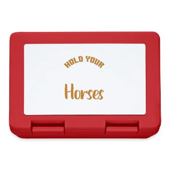 pferde horse - Brotdose - Rot - Vorne