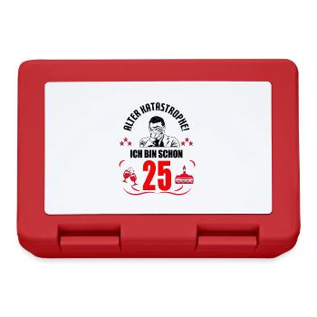 25. Geburtstag Mann Geschenk lustig Geburtstag 25 - Brotdose - Rot - Vorne
