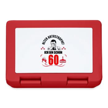 60. Geburtstag Mann Geschenk lustig Geburtstag 60 - Brotdose - Rot - Vorne