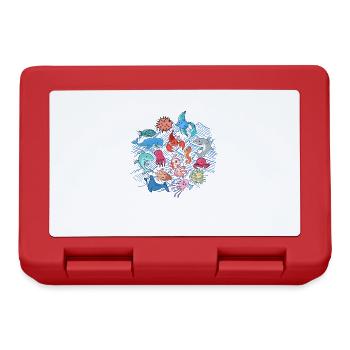 Fish Fishing Fishermen Ocean Fishing Gift Idea - Lunchbox - red - Front