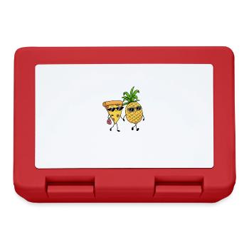 Pizza Hawaii I Pineapple Pizzeria Motif for - Lunchbox - red - Front