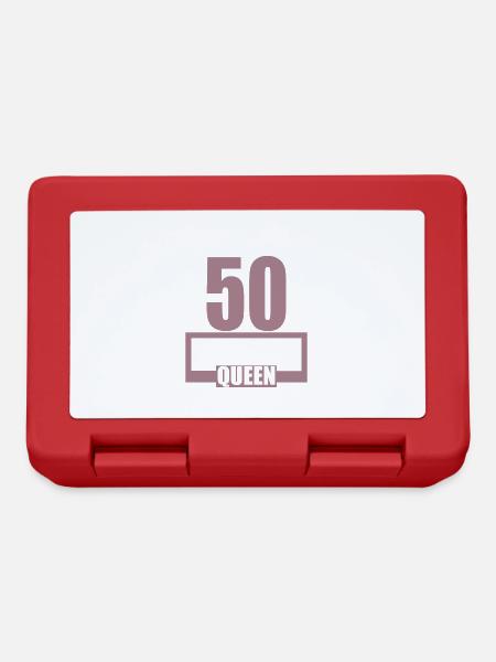 50. Geburtstag 50 Jahre 50er Birthday Queen - Brotdose - Rot