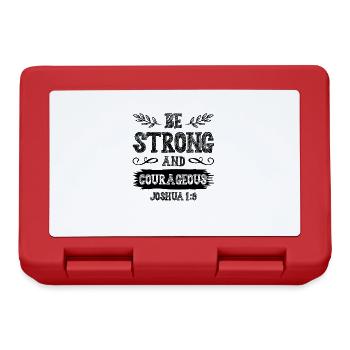 Bible Verse Faith Saying - Lunchbox - red - Front