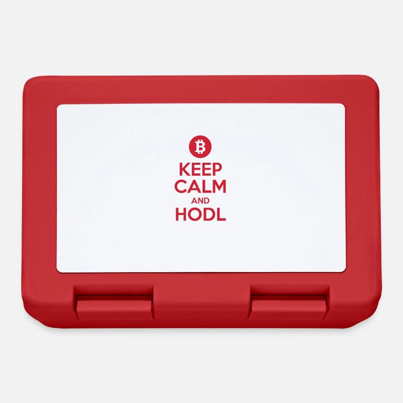 Keep Calm and HODL - Bitcoin, Cryptos, Hodlers - Boîte à goûter - rouge