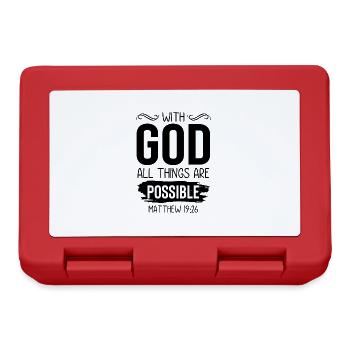 gott bibel - Brotdose - Rot - Vorne