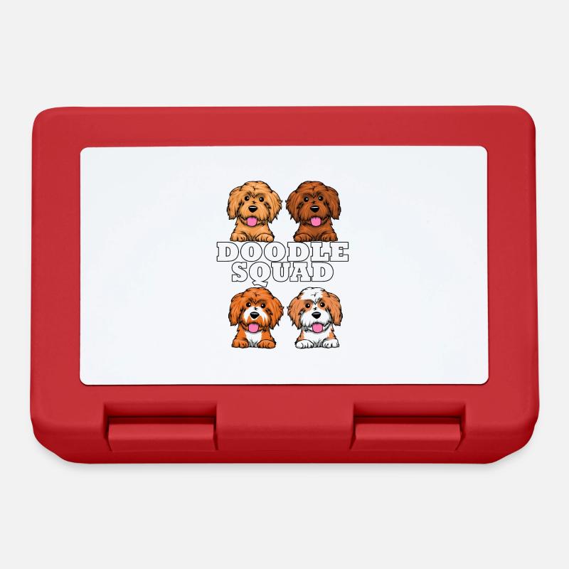 Doodle Squad Ironic Goldendoodle Hund - Brotdose - Rot