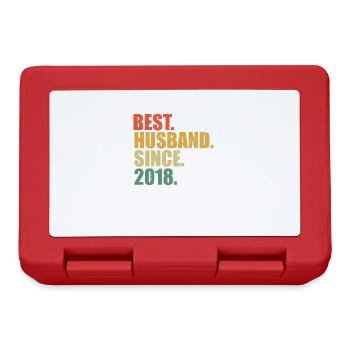 Best Husband since 2018 3rd Wedding Anniversary - Lunchbox - red - Front