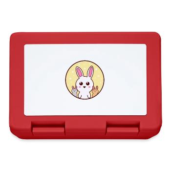 Rabbit Mom Cute Rabbit Rodent - Lunchbox - red - Front