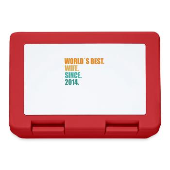 Best wife since 2014 7th wedding anniversary - Lunchbox - red - Front