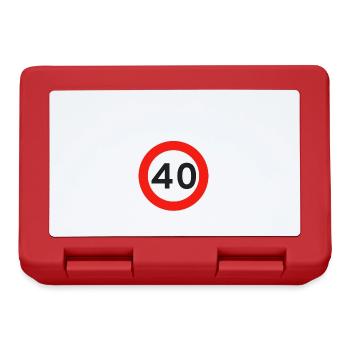 40 Jahre alt 40 Jährige 40 Jähriger Virrzich 40. - Brotdose - Rot - Vorne