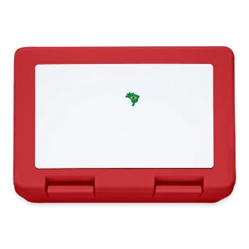 Brazil Heartbeat Flag Vintage Brazil - Lunchbox - red - Front