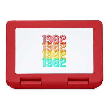 1982 born Born 1982 Gift Birthday - Lunchbox - red - Front
