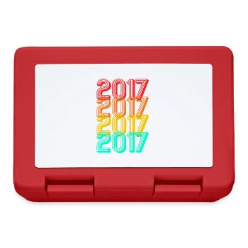 Né en 2017 Né 2017 Don Naissance 2017 - Boîte à goûter - rouge - Devant