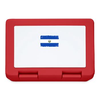 El Salvador Heartbeat Flag Vintage El Salvador - Lunchbox - red - Front