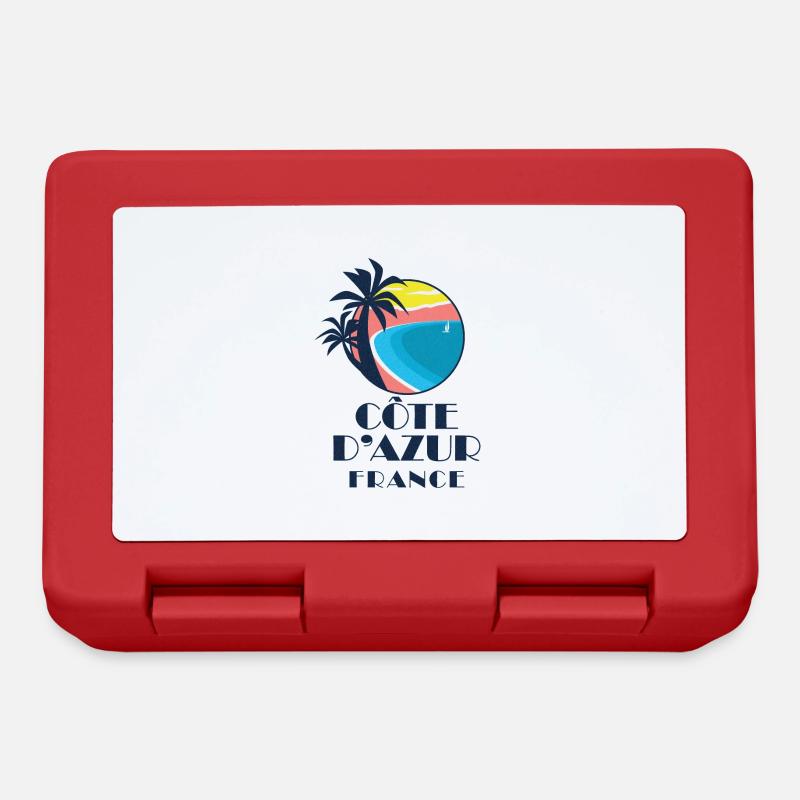 Cote D'azur - Frankreich - Brotdose - Rot