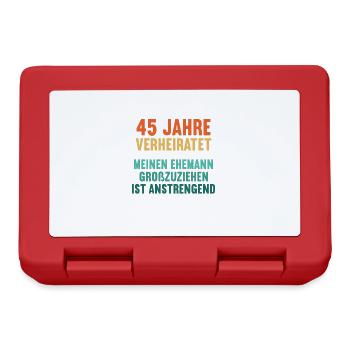 45 Jahre verheiratet lustig 45. Hochzeitstag - Brotdose - Rot - Vorne