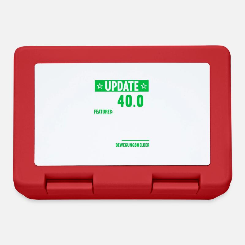 40 Jahre alt 40 Jähriger Update Version 40.0 40. - Brotdose - Rot