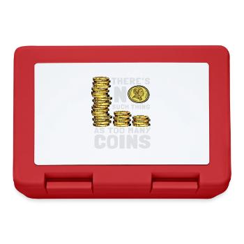 Coin Collector Coin Collect Money Idée cadeau - Boîte à goûter - rouge - Devant
