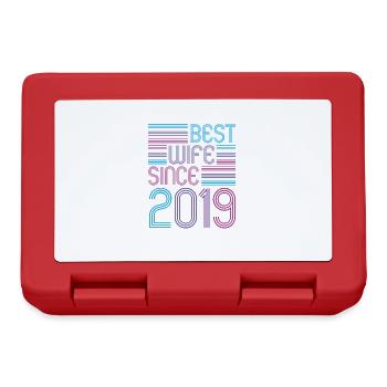 Meilleure épouse depuis le 2e anniversaire de mariage en 2019 - Boîte à goûter - rouge - Devant