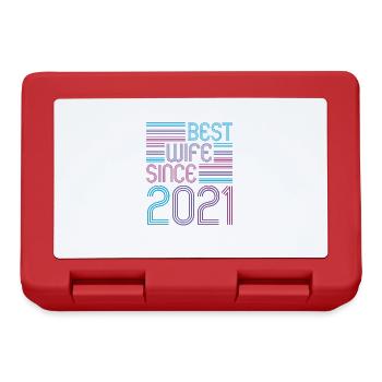 Meilleure épouse depuis 2021 1er anniversaire de mariage - Boîte à goûter - rouge - Devant
