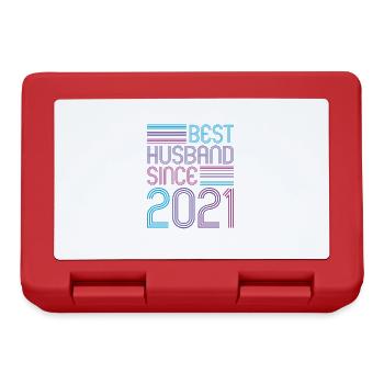 Best Husband since 2021 1st Wedding Anniversary - Lunchbox - red - Front