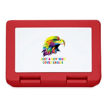 juste un garçon qui aime les aigles oiseau aigle - Boîte à goûter - rouge - Devant