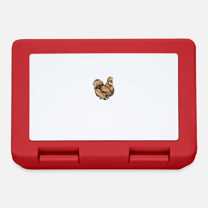 Silk Chicken I Chicken Egg Rooster Motif pour Chicken Keeper - Boîte à goûter - rouge